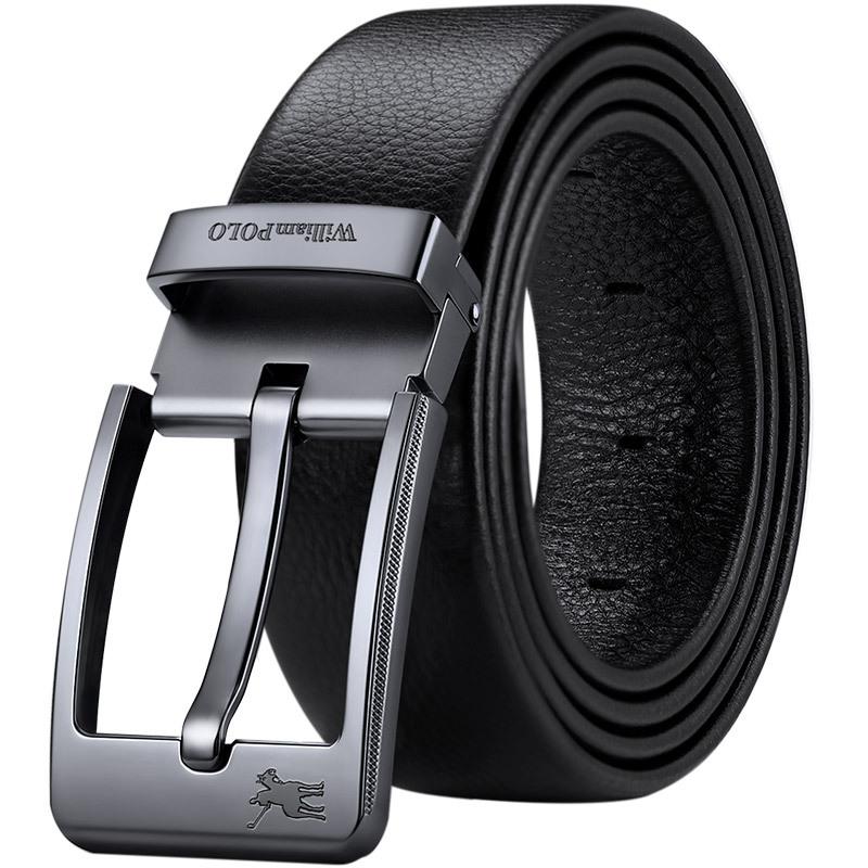 Mary Emperor Belt Male Real Cowhide Pinbuckle Pants Belt Men's Belt Gift Box for Father To Give Boyfriend Birthday Gift