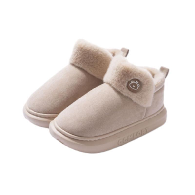 Autumn and winter cotton slippers bag heel women indoor and outdoor couple home household velvet platform confinement cotton shoes men's winter