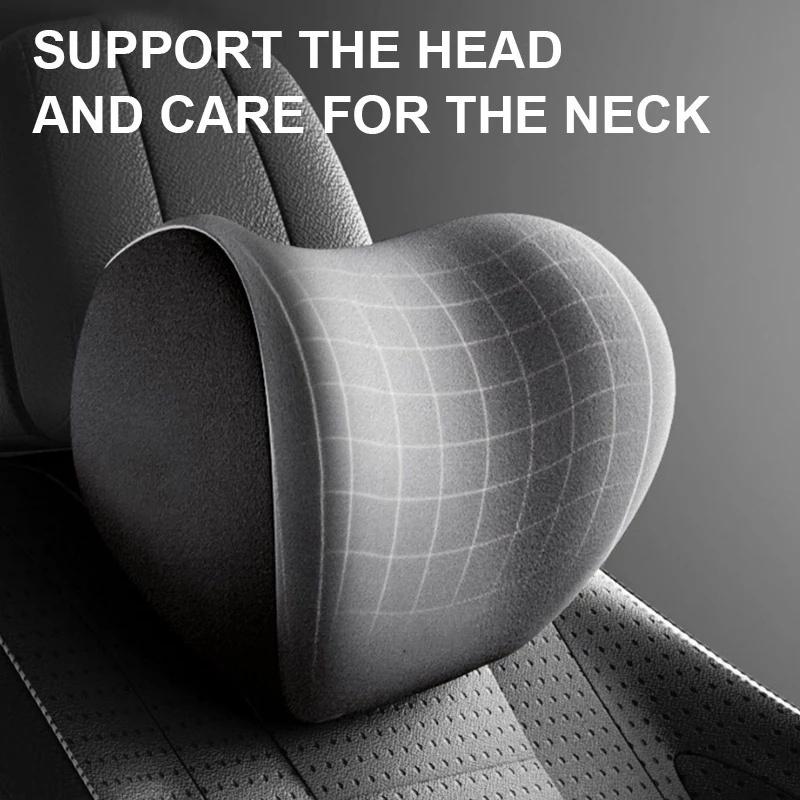 Car Headrest & Lumbar Support Cushion For Car Seat Car Pillow Car Memory Foam Seat Waist Cushion Back Cushion Set