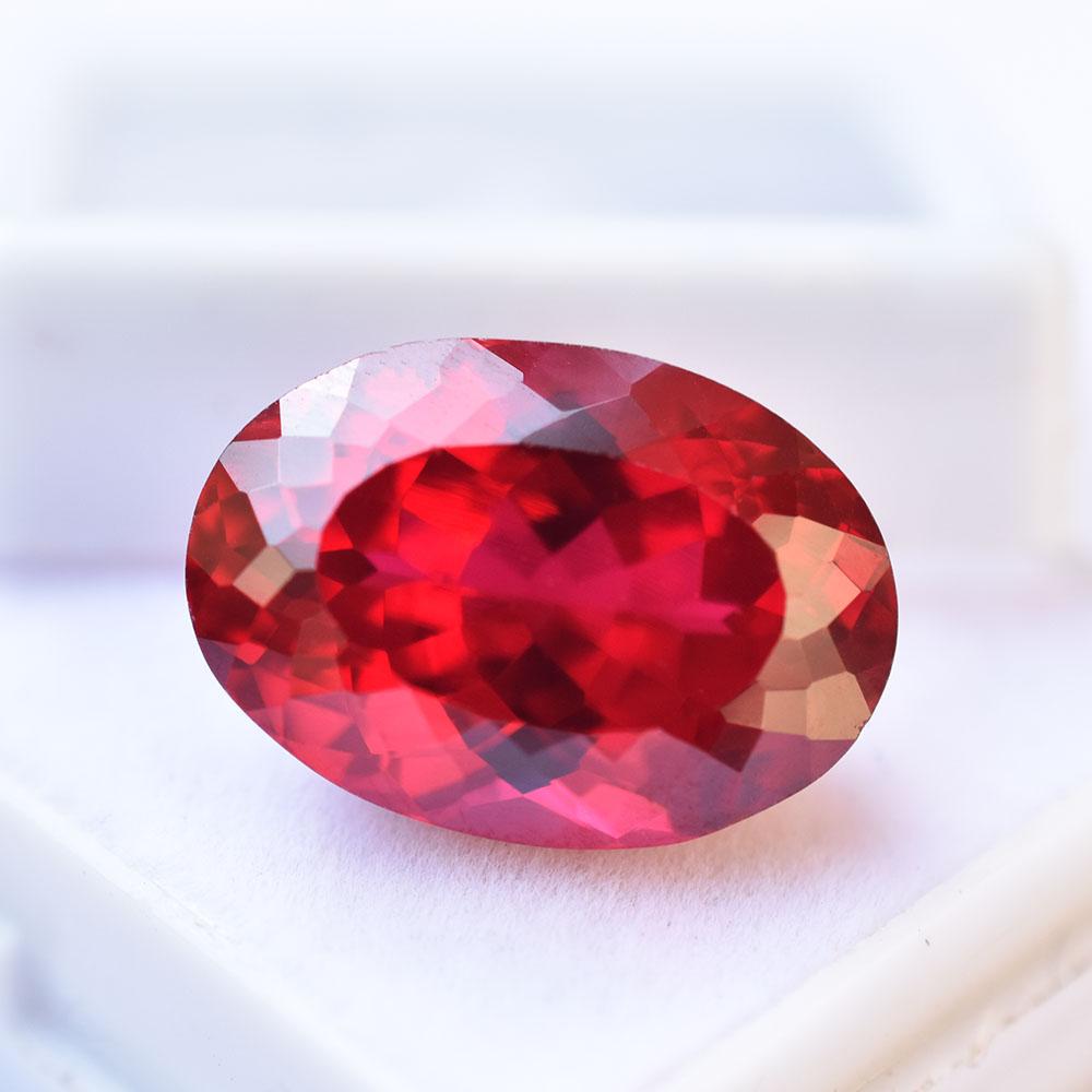 Natural Red Ruby Loose Gemstone 18.23 Ct Oval Cut for Homecoming for Jewelry Making and Crafts