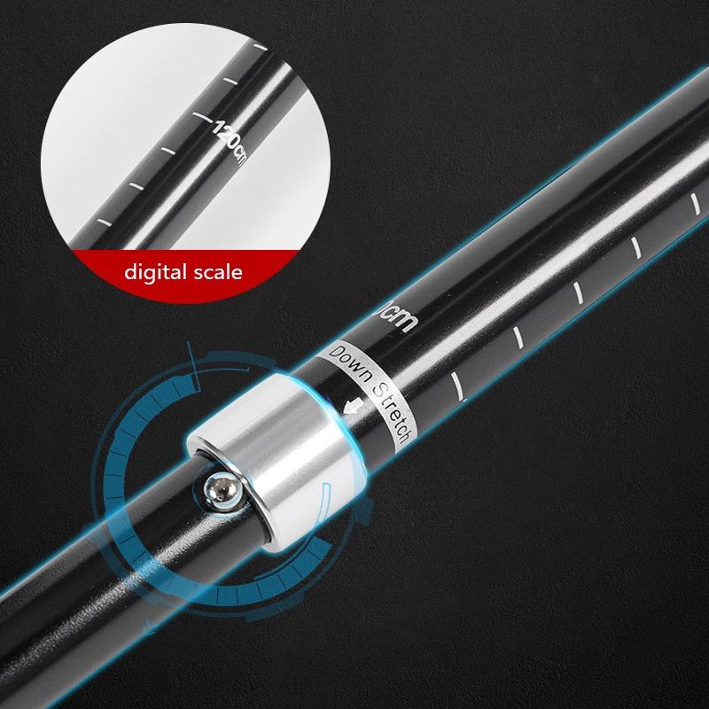 1 stk 5-seksjons utendørs sammenleggbar turstav camping bærbar gåstav for nordisk eldre teleskopisk lett å putte i vesken