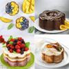 Stainless Steel Circular Dessert Cake Mold Slicer Cutter with Pusher, 8*4cm, 1pcs DIY Kitchen Pastry Baking Tools