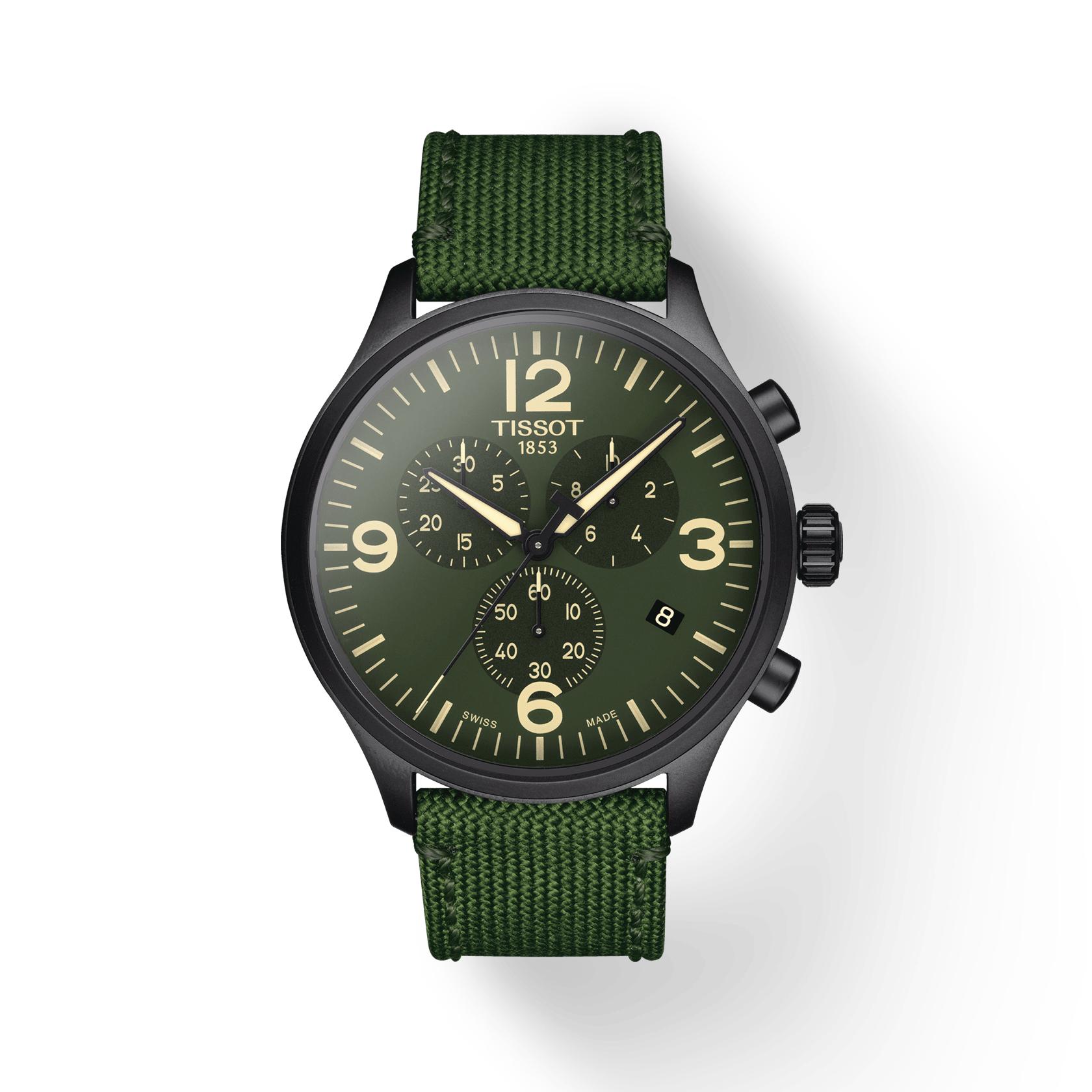 

Чоловічий модний годинник Tissot з зеленим циферблатом T116.617.37.097.00 зелений