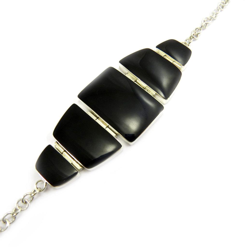 

Les Trésors De Lily [B6307] - Серебряный браслет «Dédale Sagesse», черный