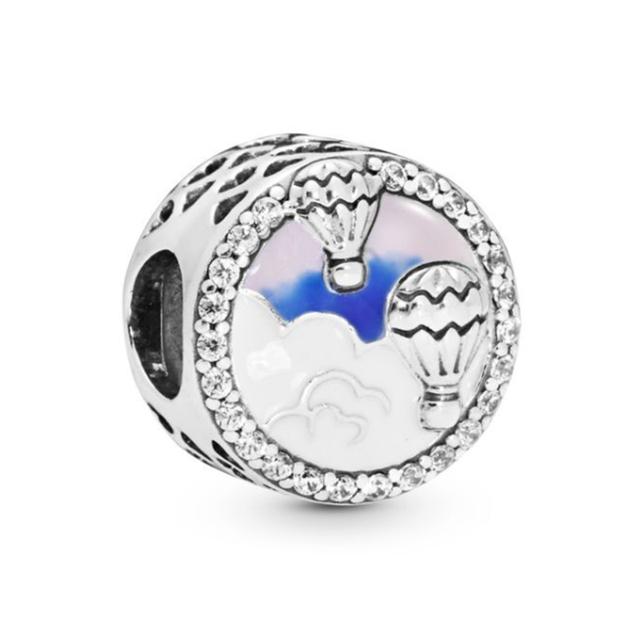 2pcs /Lot 2022 New Trend Silver Plated Beads Cartoon Dangle Charms Fit Original Brand Bracelets Necklaces For Women Diy Jewelry