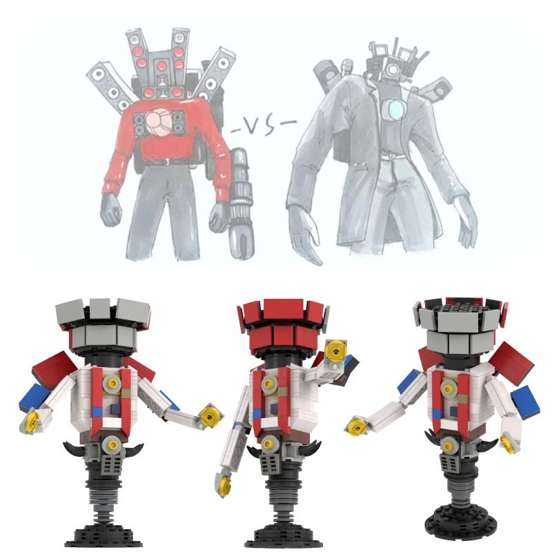 Toilet Skibidi Bulb Man Building Blocks Abs Diy Figure Creative Toy Kids Gift