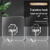 Transparent Seamless Self-Adhesive Hook for Kitchen & Bathroom - Punch-Free, Strong Hold