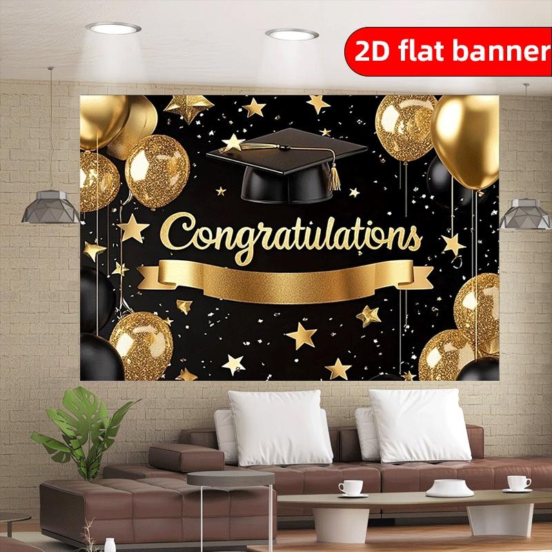 Happy graduation in one piece! Graduation Congratulations Banner, Graduation Ball Background Curtain