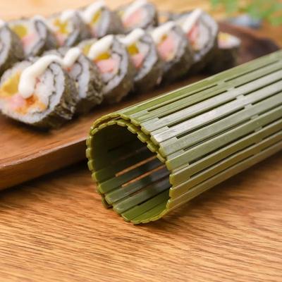 1pc Sushi Roller Japanese Style Food Grade Plastic Curtain Nori DIY Onigiri Rice Curtain Kitchen Nori Plastic Sushi Roll Molds