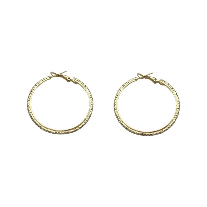 Female Circle Minimalist Earrings золотой