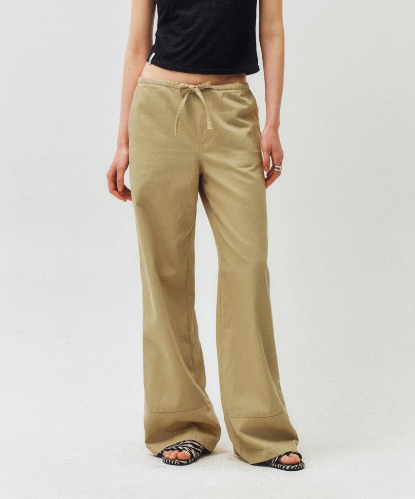 CITTA Non-Fade String Denim Pants_Ctd418(Beige)