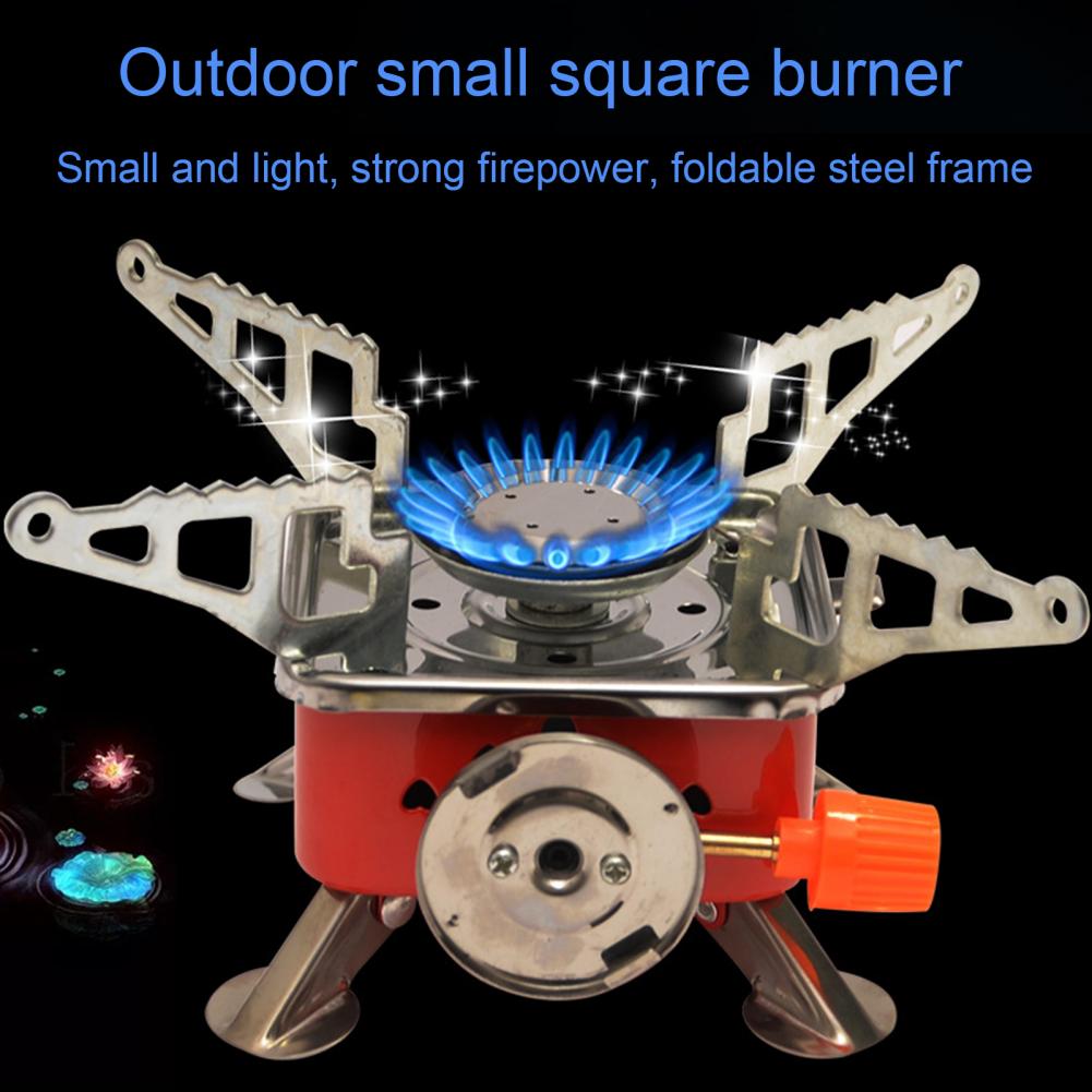 Campingkocher mit elektronischer Zündung, Kartentyp, 2800 W, Aluminiumlegierung, faltbarer Gasofen für den Außenbereich, Outdoor-Werkzeuge, Campingausrüstung