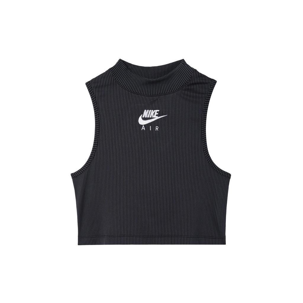 Nike Logo Embroidered Fitted Sports Tank Top Women Tops Black CZ9342-010