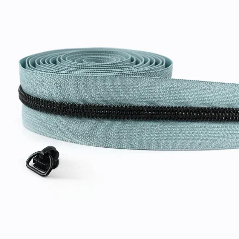 1-5M 5# Meetee Nylon Zippers with Zip Puller Sliders Bag Jacket Zips Tape By The Meter Plastic Coil Zipper Sewing Accessories
