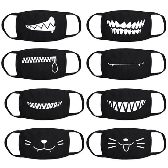 1/10Pcs Cute Cartoon Anti Droplet Dust Washable Reusable Cotton Face Mask Cover