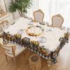 Pastoral Round Tablecloths And Rectangular Tablecloths, Pumpkin Sunflower Patterns Create A Warm Autumn Table Tablecloth