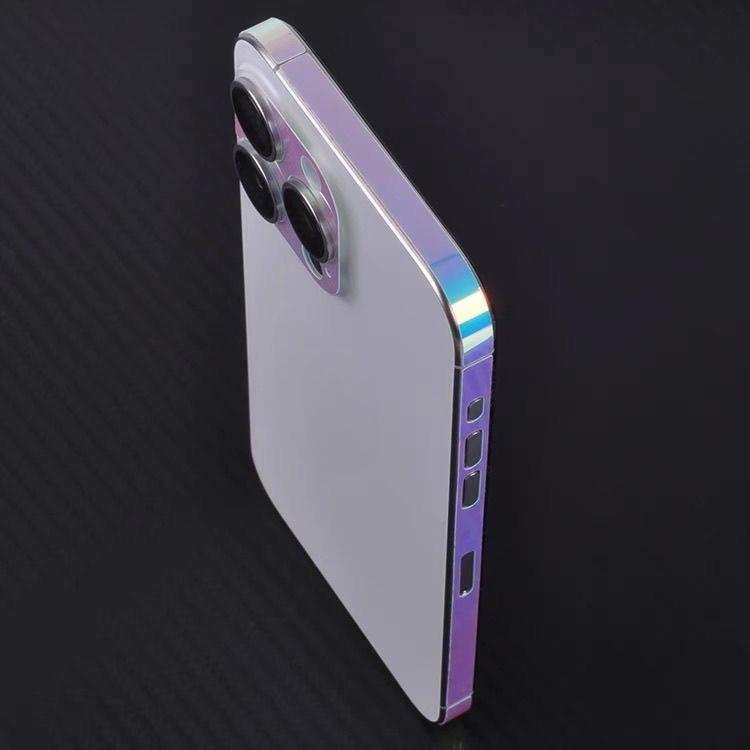 For iPhone 16 Pro Max 16e 15 Pro Max 14 Pro Max 13 Plus 13 Mini 12 Pro Max Glow In The Night Frame Sticker Film + Camera Lens Protection