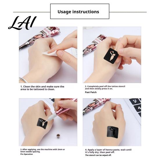 Indian Hand-painted Tattoo Henna Stencil Reusable DIY Tattooing Template Floral Animal Patterns Hand And Wrist Stencil for Temporary Tattoos