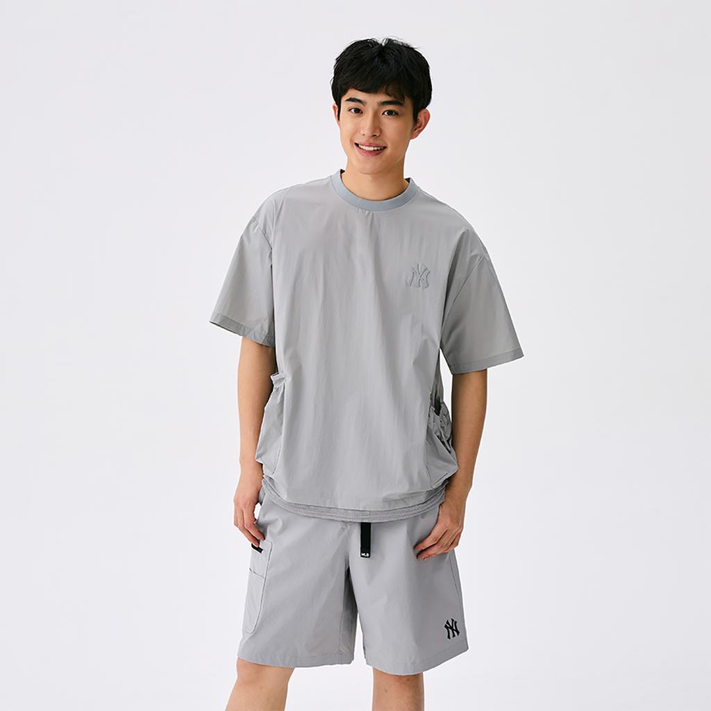 New MLB New York Yankees Basic Collection SS25 T Shirt Unisex Light Gray 3ARSB0553-50GRL