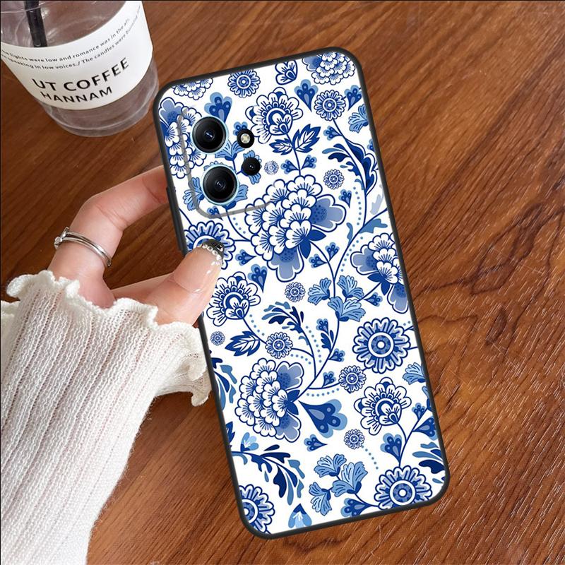 

Blue and White Porcelain Case For Xiaomi Redmi 14C 13C 10C 12C Redmi Note 14 Pro 13 12 11 9 10 9S 10S 11S 12S Cover Redmi Note 14 Pro 5G