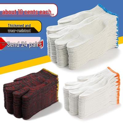 Women's Anti-Slip Work Gloves, Wear-Resistant Cotton Thread for Construction Site