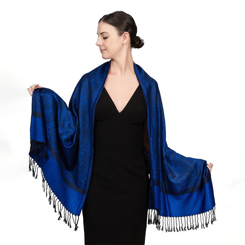 New Fashion Jacquard Women's Scarf Winter Long Soft Shawl Women's Printed Pattern Headband Comfortable and Warm