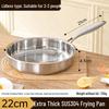 Hakka Flavor Uncoated 304 Stainless Steel Frying Pan