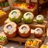 Mini Resin 3D Simulated Coconut Juice Decor 6Pcs Green Brown Accessories for DIY Handmade Gift Jewelry Making Craft