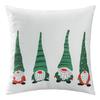 Decorative Pillowcase 43x43 Soft VELVET Fabric Christmas Dwarfs White