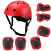 Kids 7 In 1 Helmet and Pads Set Adjustable Kids Knee Pads Elbow Pads Wrist Guards for Scooter Skateboard Roller Skating Cycling