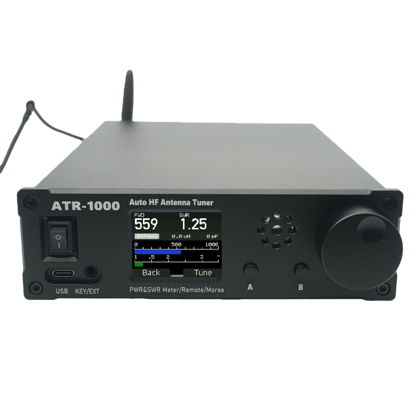 

AMNVOLT ATR1000 1000 Вт 1,8-30 МГц КХ Радіо тюнер Короткохвильовий радіоприймач 3 режими Повний діапазон Радіоприймач Антена Автоматичний тюнер Для YAESU ICOM чорний