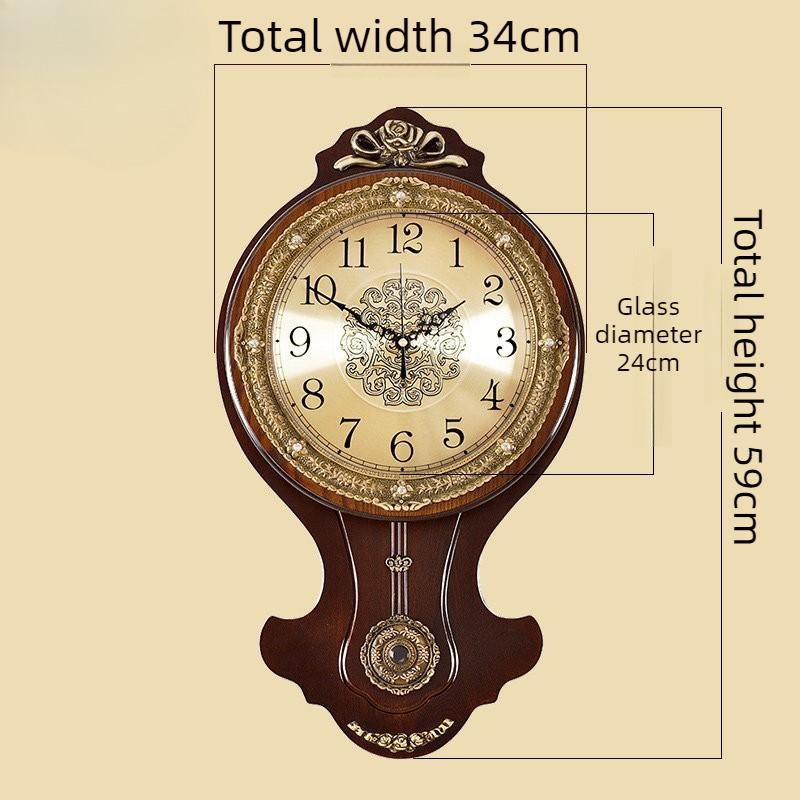Винтажные Настенные Часы Большие Роскошные Настенные Часы Бесшумные Эстетичные Маятниковые Часы Минималистичные Элегантные Часы для Гостиной Домашний Декор