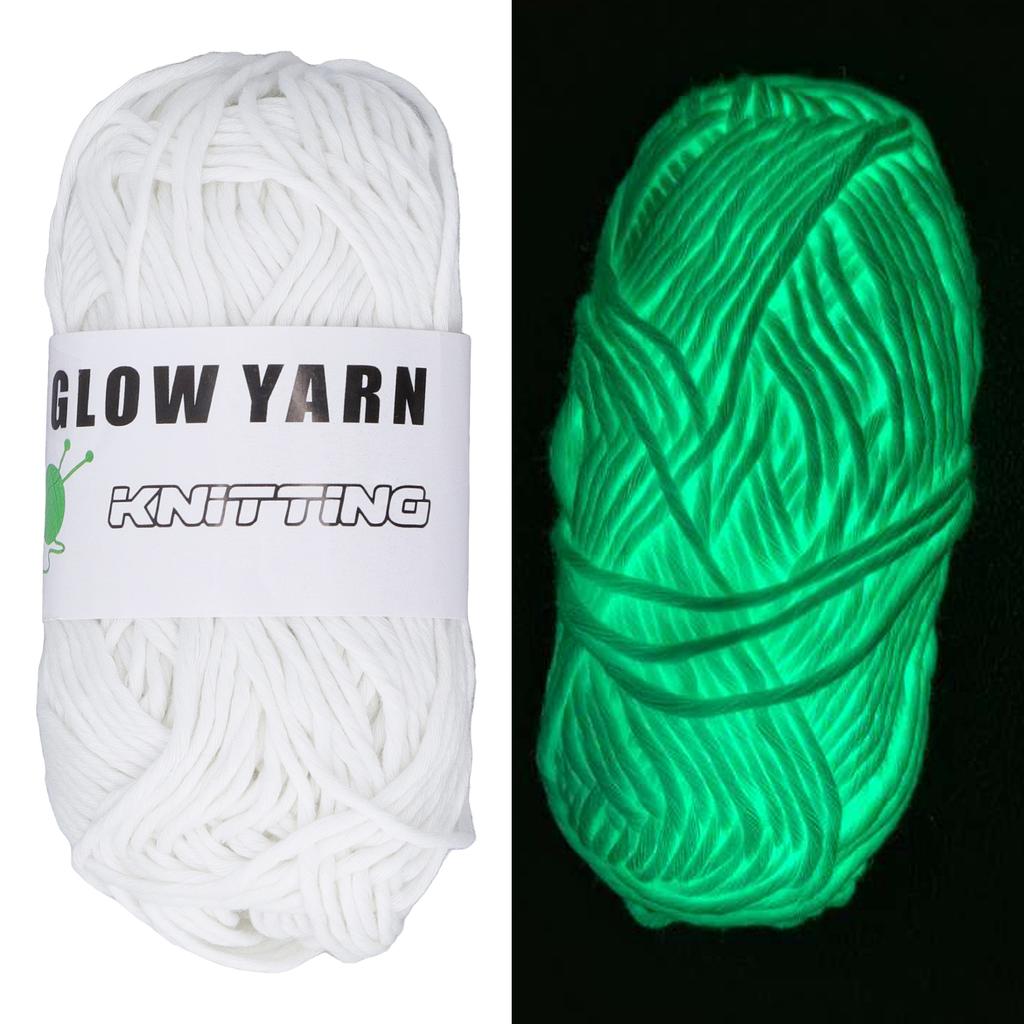 164ft Luminous Chunky Yarn DIY Polyester Weave Glow Luminous Knitted Yarn for Carpet Sweater Hat