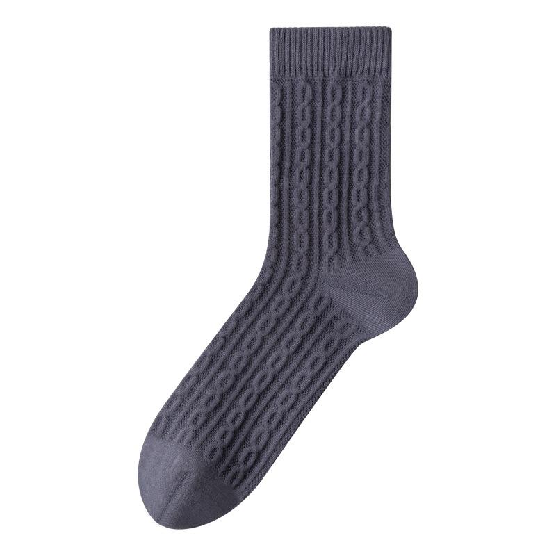Winter Men's Thickened Boneless Long Socks, All-cotton Warm Retro Autumn and Winter Loose Cotton Socks, Pure Cotton Socks