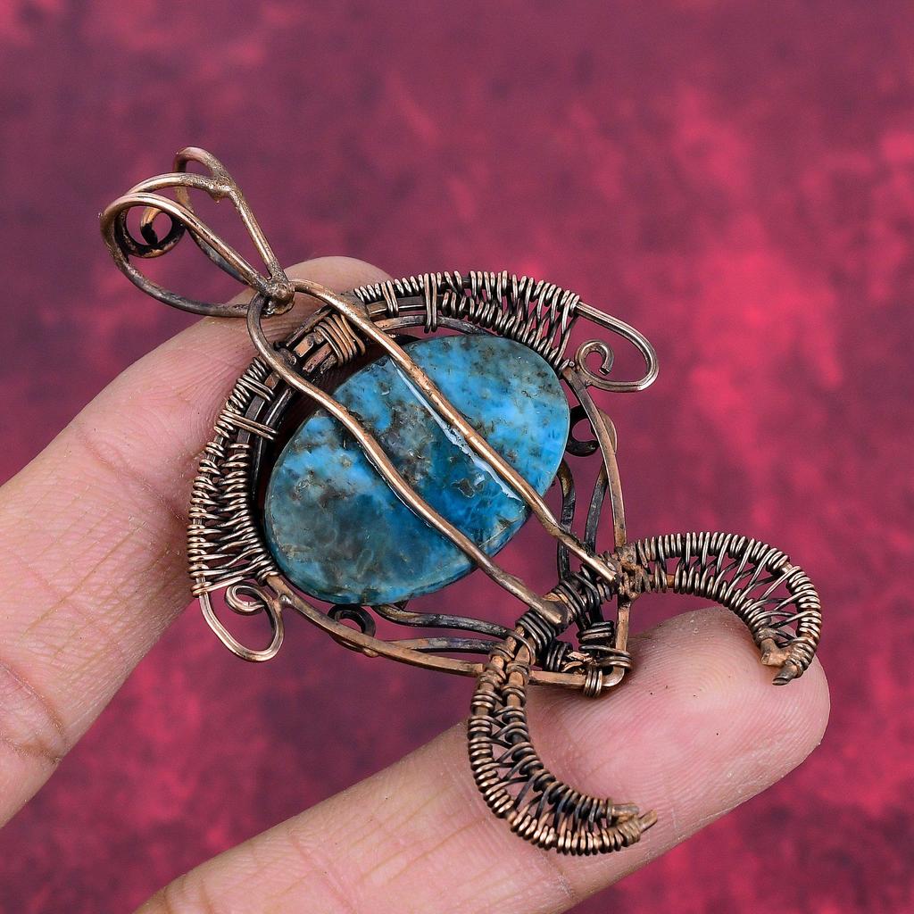 Neon-Apatit-Anhänger Kupferdraht-umwickelter Anhänger Original-Edelstein-Schmuck handgefertigter Schildkröten-Anhänger Kupferdraht-Wickel-Schmuck Geschenke für sie