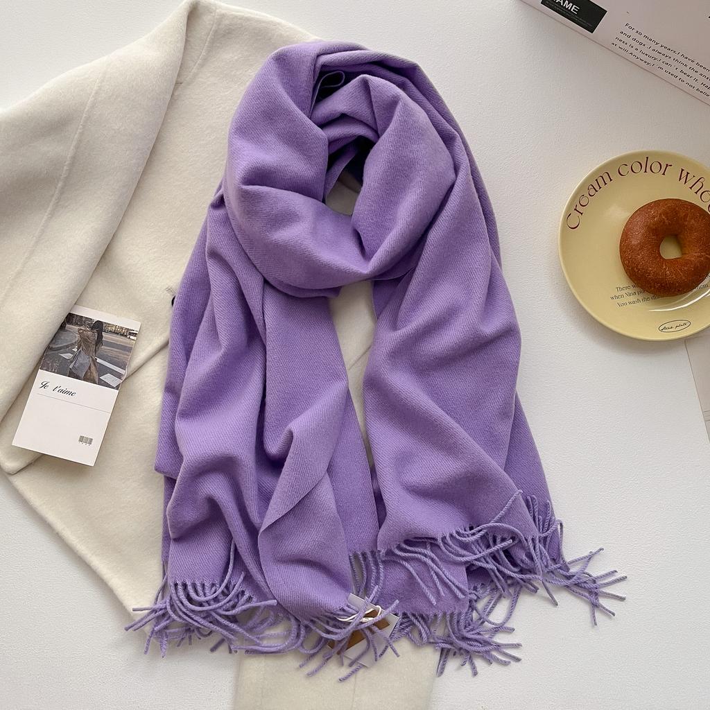 Solid Scarf Women'S Fashion Cashmere Soft Winter Warm Scarf Women'S Long Scarf Shawl Wrap Scarf Farah