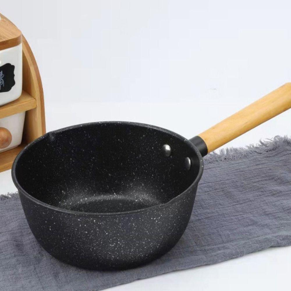 Glass Lid Japanese Style Saucepan Non-stick Noodles Pot Universal Soup Pot  Porridge