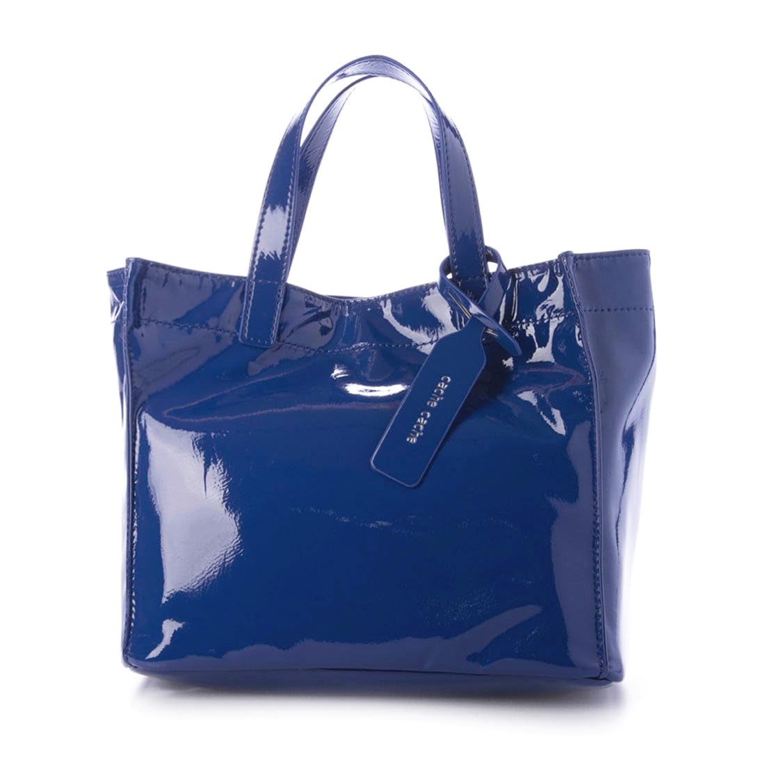 

Soft enamel square handbag tote S BL [Kashkash] 01-00-76454 Women s