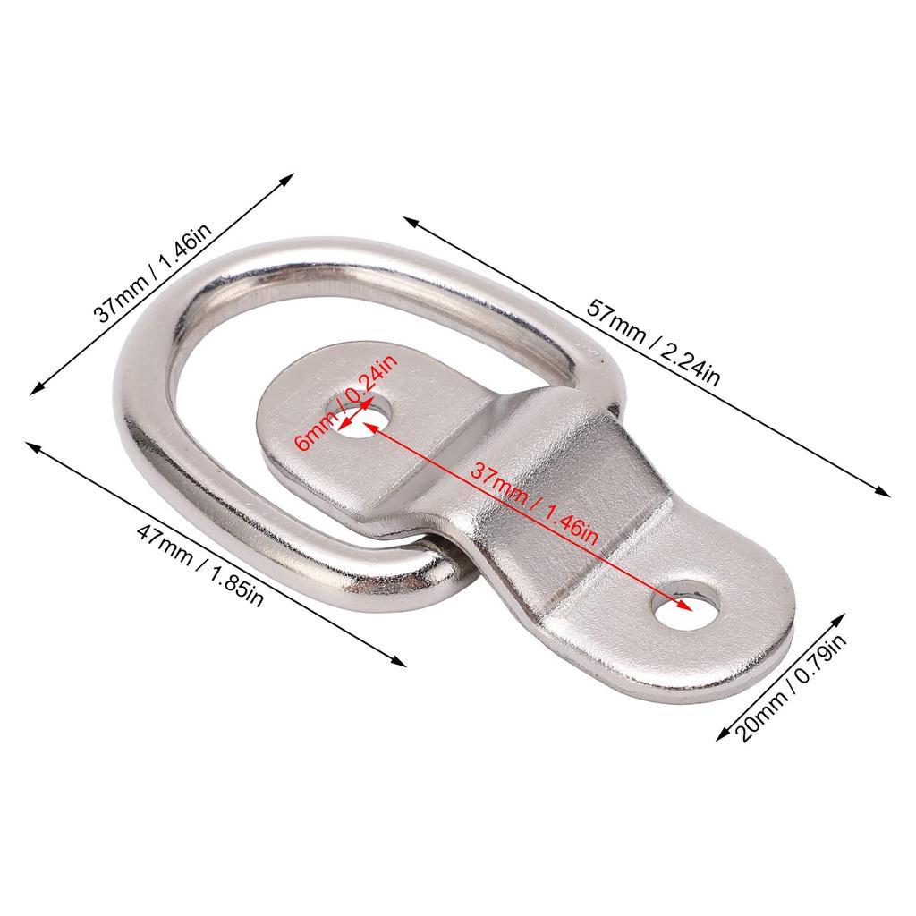 Set of 10 D-Ring Tie Downs, KIMISS Iron Tie Down Anchors Multi-functional High Strength