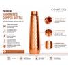 Pure Copper Bottle, 32oz/950ml Water Bottle for Drinking, Leakproof Hammered Designed Bottles for Home, Gym, School & Travel