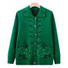 Mom Autumn Sweater Jacket Mother-in-law Knitted Cardigan Old Lady Clothes Lapel Winter Clothes Old Lady Sweater