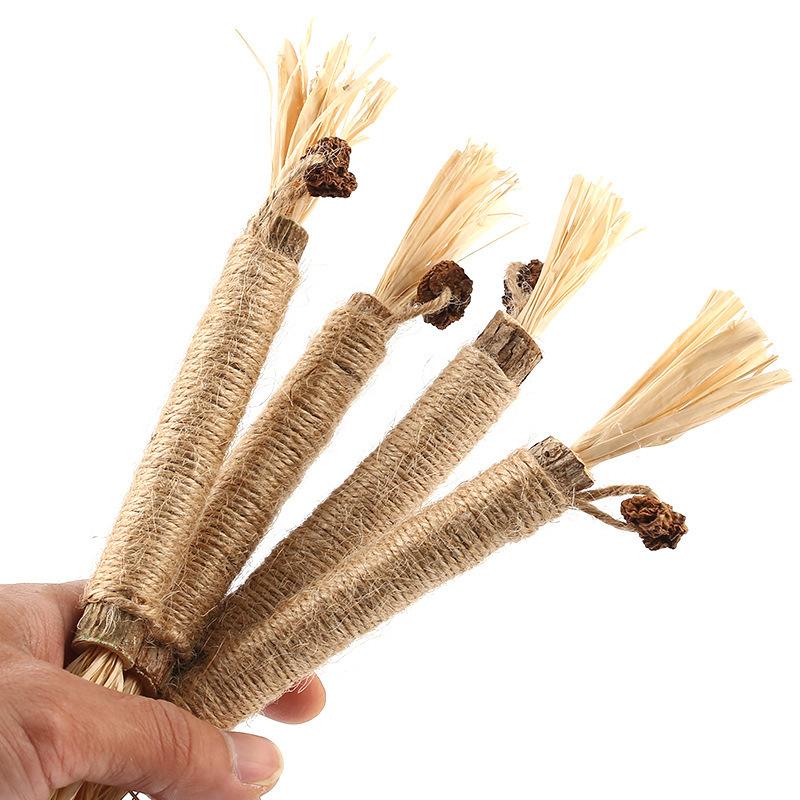 1PC Cat Tooth Grinding Stick, Polygonum Wood Gnawing Cat Toy, Cleaning Teeth, Removing Tartar, Refreshing Breath and Relieving Boredom, Pet Toy