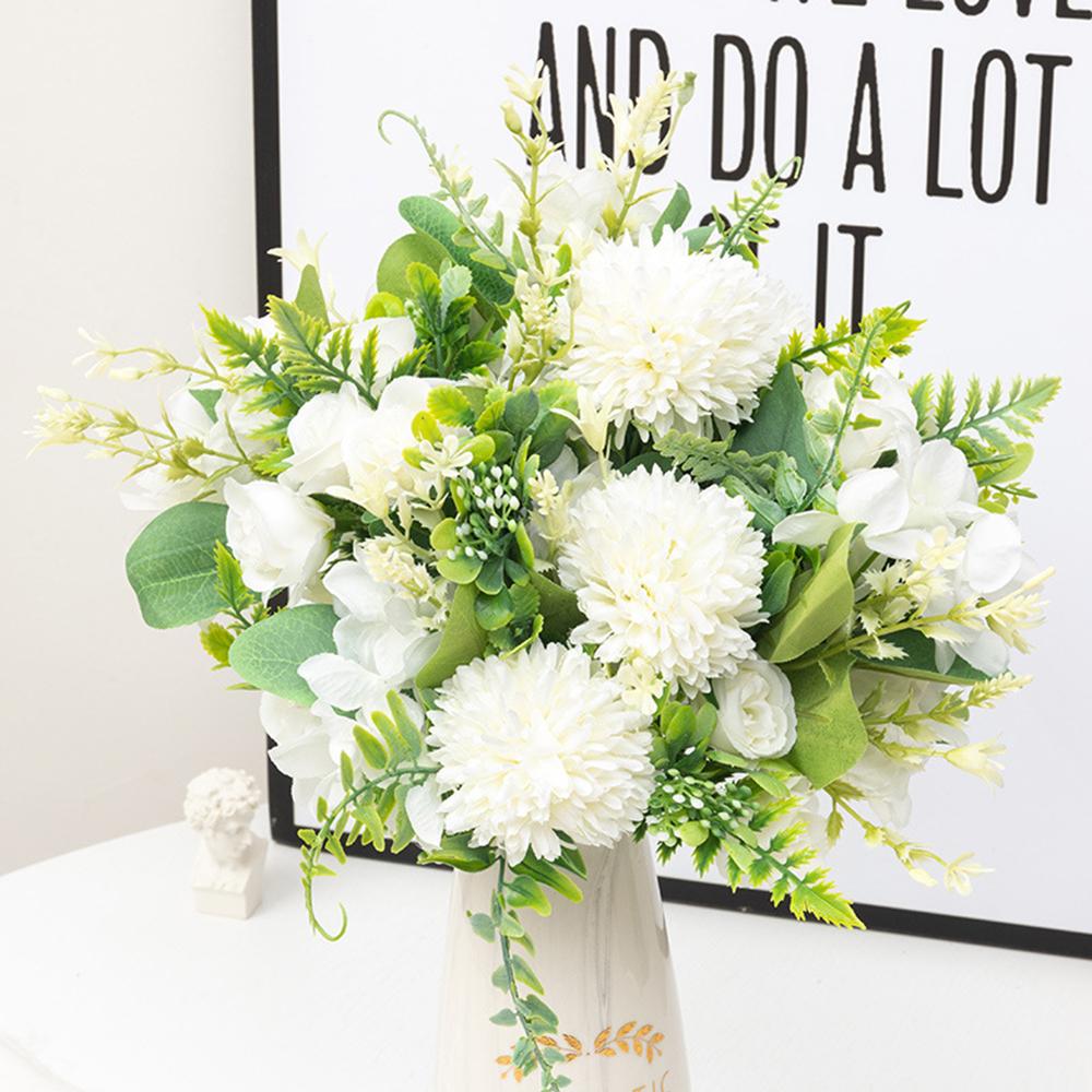 

Nordic Style Artificial White Dandelion Flower Bouquet for Home Parties Weddings Wall Decoration Fake Flower Arrangement белый