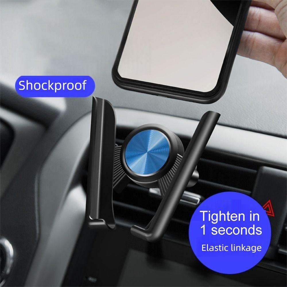 Supporto per Telefono da Auto a Gravità Regolabile Incollabile Vivavoce Supporto per Telefono da Auto con Bocchetta d'Aria Stabile Compatto Supporto per Cellulare