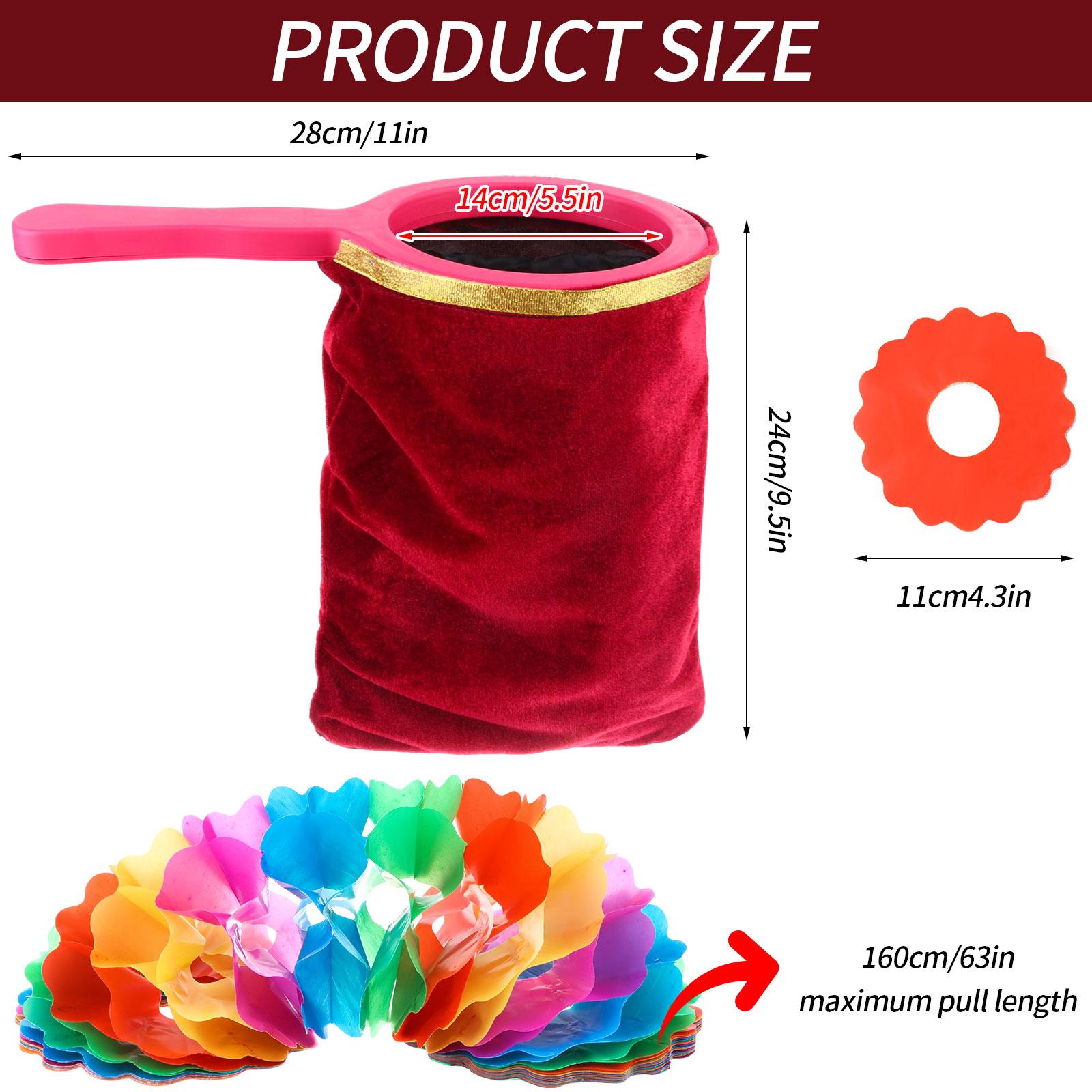 Sevenmye Magic Tricks Bag With Magic Change Flower Magic Change Bag Twisting Handle Make Things Appear Disappear Magic Trick Magic Mixies Cauldron one красный