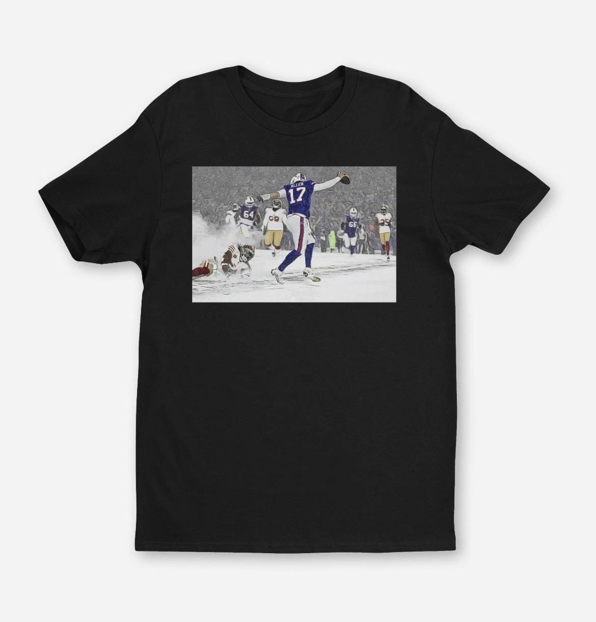 Josh Allen Snow Dance Bills Fan Unisex T-Shirt Adult & Youth Sizes XL