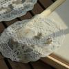 Embroidery Flower Lace Embroidery Placemat Round Cup Mat Doily Coaster  Table Decor