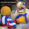 Modern Geometric Volleyball Pillow With Plush Cover For Office And Dorm Room Decor