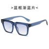 Lunettes de soleil carrées rétro personnalisées à grande face pour hommes matures, plaque texturée, protection solaire, best-seller