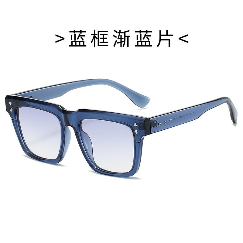 Lunettes de soleil carrées rétro personnalisées à grande face pour hommes matures, plaque texturée, protection solaire, best-seller
